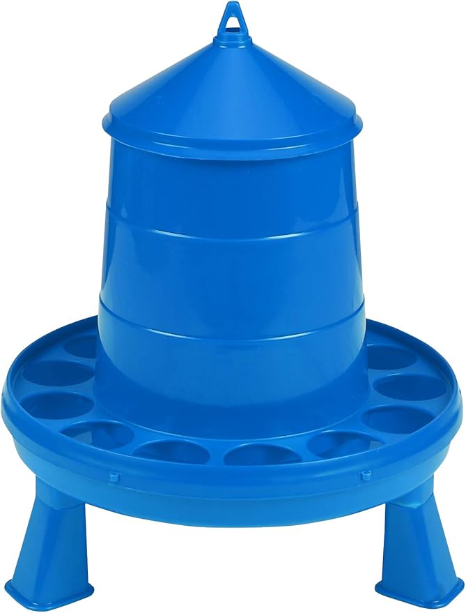 Double-Tuf® Poultry Feeder with Legs | Durable Feeding Container | Carrying Handle for Chickens & Birds | Chicken Feeder | 4 Lbs