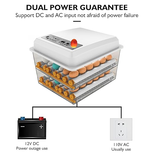 Egg Incubator,Egg Incubator with Automatic Egg Turning and Humidity Control,Poultry Hatcher for Chickens Ducks Birds (180 Eggs)