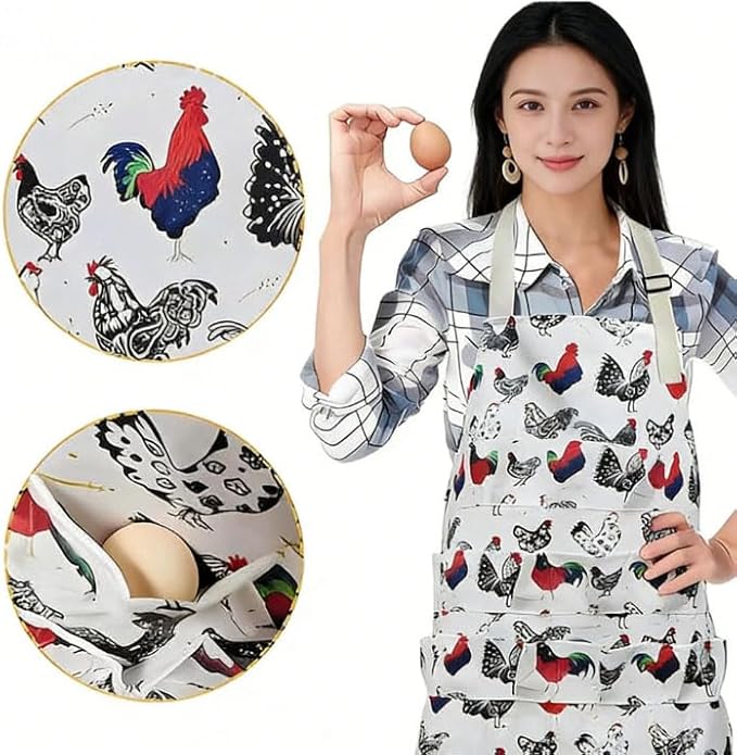 11 Pocket Egg Collecting Apron with 7 Pocket Egg Gathering Basket,chicken egg apron for collecting eggs Poultry Egg Collection Set