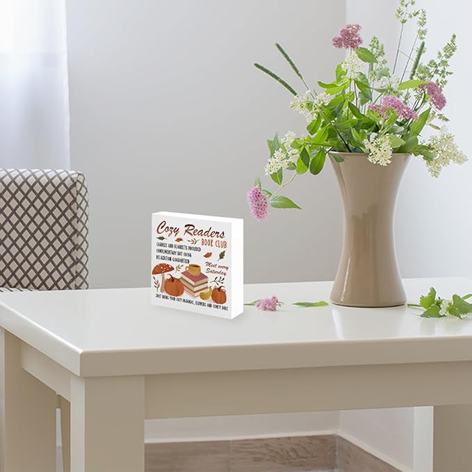 Fall Decorations for Home Farmhouse Office Bedroom Living Room, Autumn Pumpkins Decor, Fall Sign, Autumn Decor Wood 2401