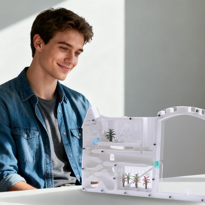 Ant Farming Castle,Ant Colony Observation Kit with White Sand,Study of Ecosystem,Explore The Nature World (Ants Not Included)