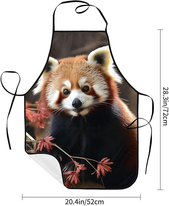 Kitchen Aprons for Men Women Waterproof Apron with 2 Pockets Tropical plants and parrots Apron Adjustable Bib Aprons