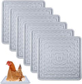 6 Pack Nesting Pads for Chicken Coop, 12"x12" Chicken Nesting Pads for Laying Eggs, Washable & Reusable Silicone Nesting Pads for Chicken Hen Small Pets (Grey)