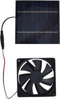 Hyuduo 10W Solar Panel, 10W Dual Fans Net Outdoor Indoor Solar Panel with Powered Exhaust Fan Kit Ventilation, for Chicken Coops Supplies Greenhouses