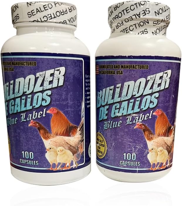 Made in The U.S.A. Fresh Bottles of BULLDOZER DE GALLOS (Blue) Manufactured Date Sept 08,2022. Good Till January 2027