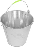 ABOOFAN Metal Water Bucket 8l Thick Metal Container with Handle Heavy Duty Water Carrying Pail for Farm Outdoor Cleaning and Home Use