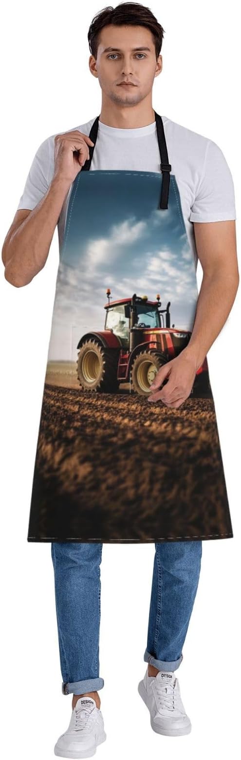 Kitchen Aprons for Men Women Waterproof Apron with 2 Pockets Whale Tail Apron Adjustable Bib Aprons