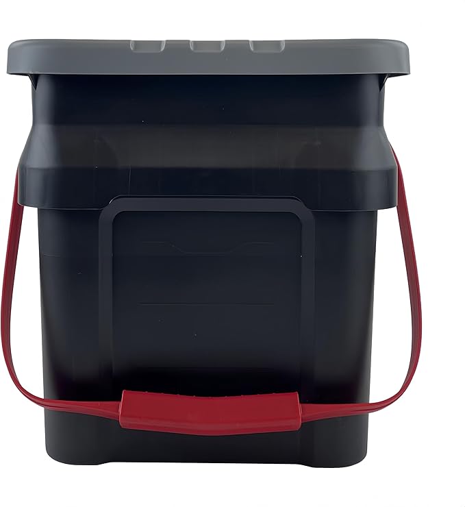 5 Gallon Heavy-Duty Plastic Bucket Tote – Black Multi-Use Storage Container, Reinforced Handle, Sturdy Load-Bearing, Deformation-Resistant, Ideal for Adult Household/Garage Organization