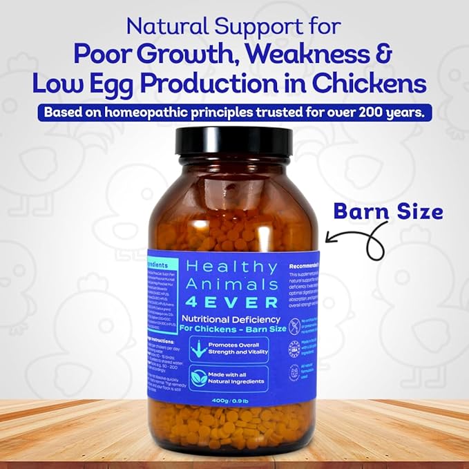 HA4E - Chicken Nutritional Deficiency - Supports Balanced Nutrition & Health - Highly Effective, Natural, Homeopathic Pellets, Barn Size (Extra Large)
