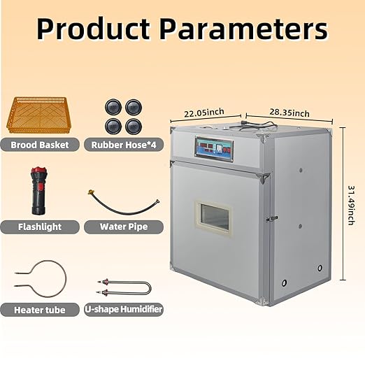 88 Egg Digital Cabinet Incubator，Poultry Hatching Breeding Cabinet Incubator for Auto Egg Turning, Temp/Humidity Control, Thermostatic for Chicken/Duck/Goose/Quail Bird.