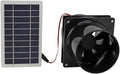 10W 12V 6in Solar Powered Exhaust Fan, ABS Solar Panel Ventilation Greenhouse Fan Kit for Round Pipe, Pet House Chicken Coop Rv Greenhouse