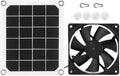 Solar Exhaust Fan, USB Solar Panel Fan Kit 6V 10W Outdoor Monocrystalline USB Charging for Small Chicken Coops, Greenhouses, Sheds,Pet Houses, Window Exhaust