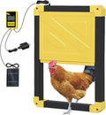 GUTINNEEN Automatic Chicken Coop Door Solar Powered Auto Chicken Door Opener for Chicken House Duck Run (Black)