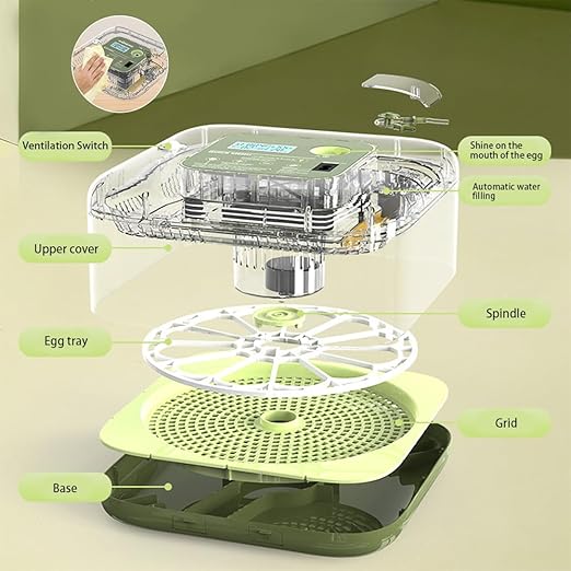 Incubators for Hatching Eggs, 12 Eggs Capacity, Egg Incubator with Automatic Egg Turning and Humidity Control for All Poultry - Chickens, Ducks, Quails, Turkeys, and More