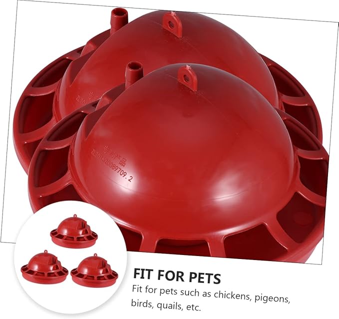 Sosoport 3pcs Chick Water Drinking Cups Automatic Refill Poultry Drinker Easy to Install Chick Float Waterer for Clean Hydration for Brooders and Poultry Use