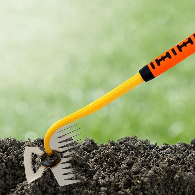 MiOYOOW Weed Puller Tool, Manual Hand Gardening Weeding Tool, Portable Multifunctional Weed Remover Tool for Gardening Backyard Farm