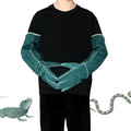 23inch Animal Handling Gloves, Animal Control Gloves Bite Resistant Snake Proof Cowhide Reinforced Leather Protection Dog Training Glove for Cats Scratch Reptiles Birds Falcon Grabbing