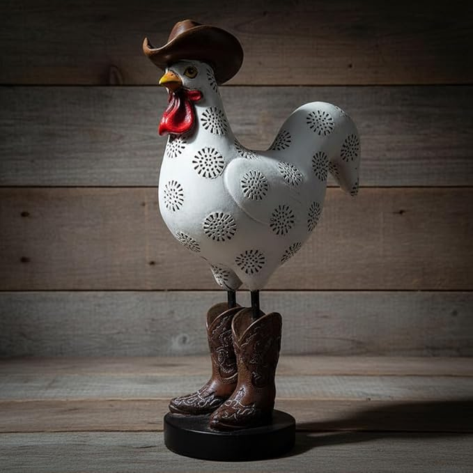 LIFFY Rooster Garden Statue Outdoor,Indoor Resin Home Decor Figurines Decorations,Farm Animals Statue Yard Decorative Ornaments Outside,for Balcony,Patio,Lawn
