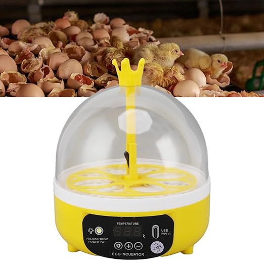 Jonlaki Egg Incubator with Automatic Temperature Humidity Control for Chickens Ducks Pigeons - Transparent Lid and Portable Design (Auto Turning)