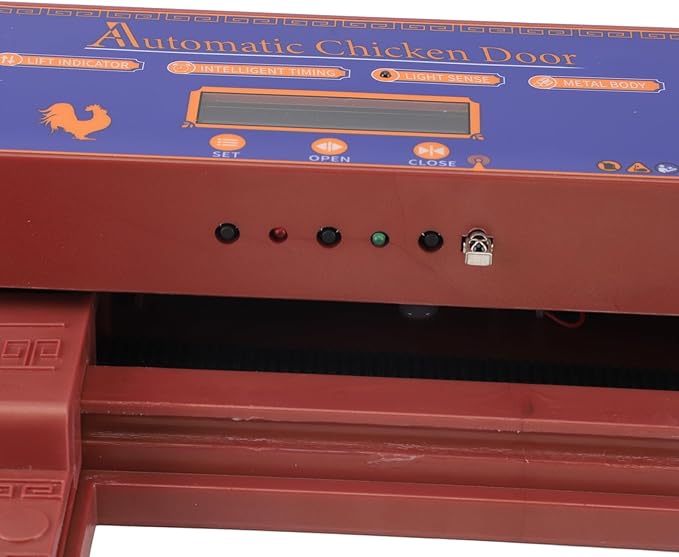 Solar Automatic Chicken Coop Door, Double Open Type Remote Control Timing Poultry Door, Light Sensing Solar Powered Chicken Coop Opener with Anti Pinch Safety for Duck Goose Farm, (Antique Bronze)