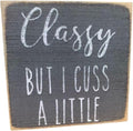 Farmisms 4x4 Inspirational Wooden Rustic Country Signs for Country Farm Living –Classy But I Curse A Little