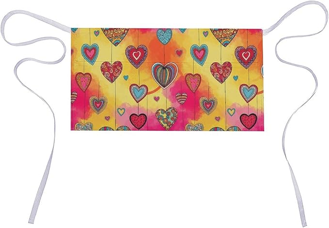 Short Aprons for Servers Unisex Chef Works Waitress Apron with 3 Pockets