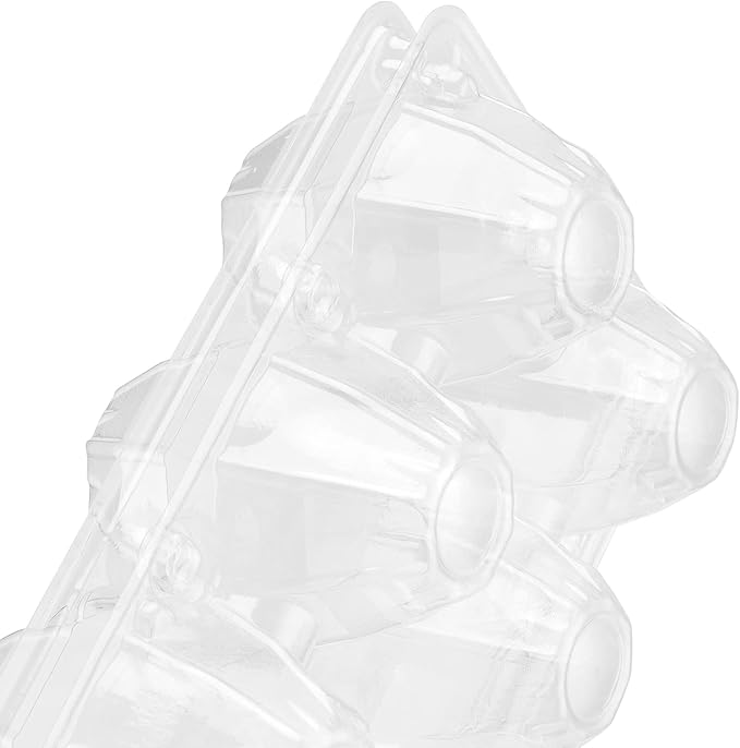 SOUJAP 100 Pack Clear Plastic Egg Cartons, 6 Cell Stackable Egg Storage Container with Lids, Egg Tray Holder Bulk for Family Pasture Farm Markets Display, Holds Up to 6 Eggs
