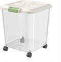 RPZ Large Capacity Pet Food Storage Container with Wheels, Airtight Dog Cat Food Storage Bin for Kitchen Pantry, 10-55 lbs Bulk Dry Food Storage with Built-in Scoop & Locking Lid-5kg