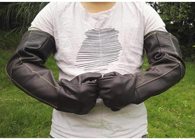 EUNOGO 23.7 inch Animal Handling Gloves Bite Proof,Multipurpose Pet Glove for Grabbing Reptile, Cat Dog Bird Falcon Livestock Snake