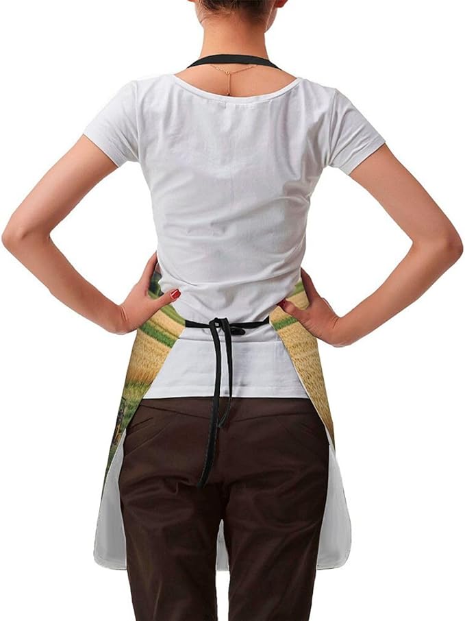 Apron for Women Men Waterproof Adjustable Bib Tractor farm Cooking Aprons Chef Bibs
