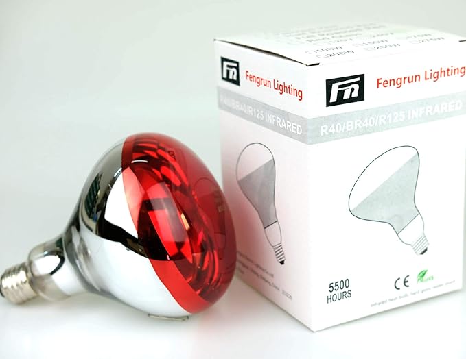 150W Infrared Heat Lamp Bulb Red Hard Explosion-Proof Glass Infrared Bulb for Chicken Pig Farm Pets Warming Bathroom (150W,120V)
