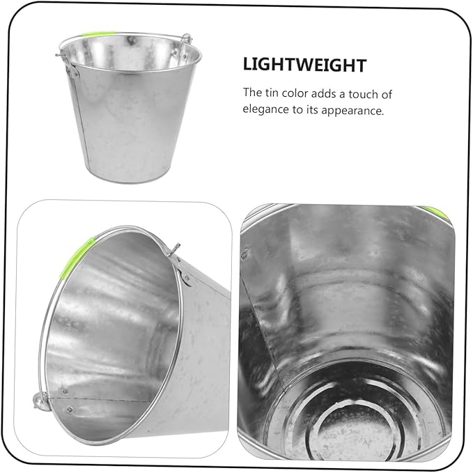 Large Capacity Metal Water Bucket for Home Use Portable Water Storage Container for Cleaning Farms and More Versatile Utility Bucket