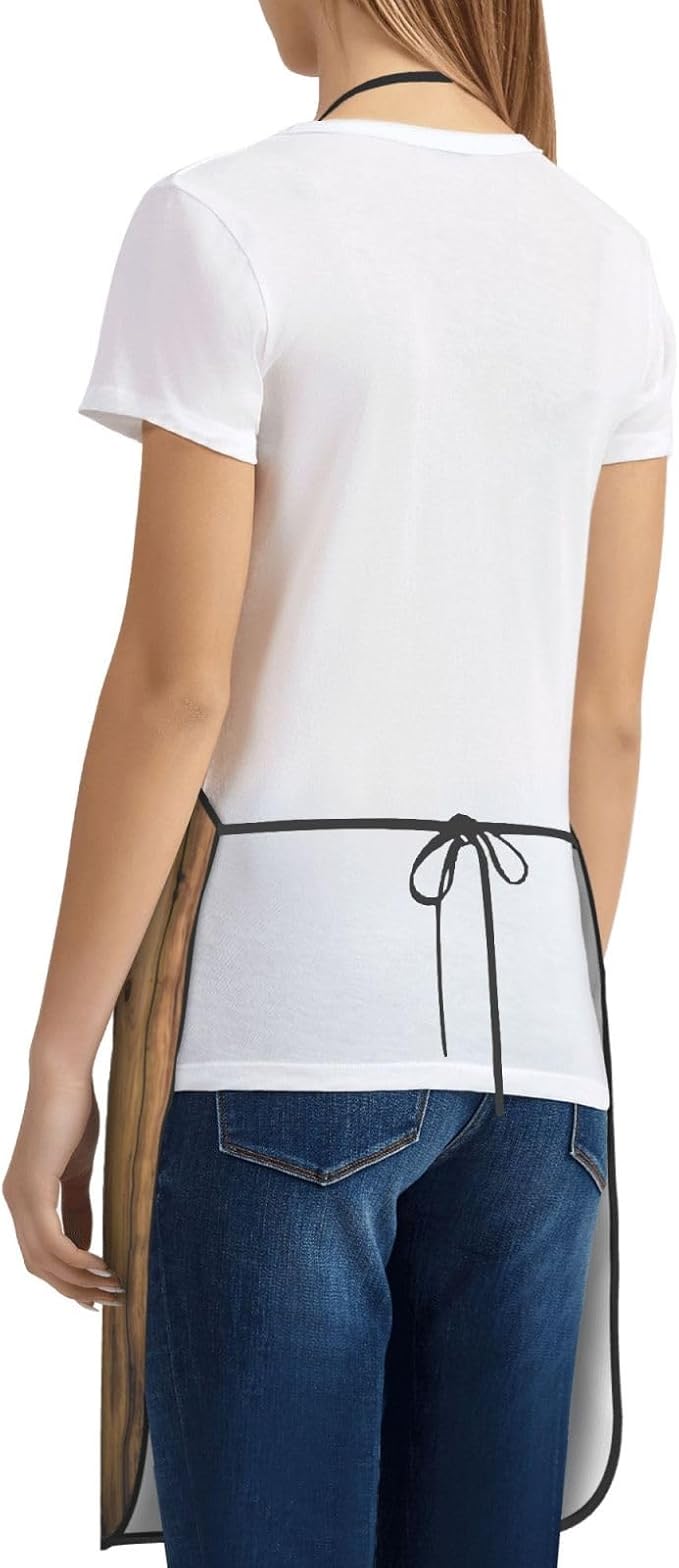 Rustic Barn Wooden Wood Planks Farmhouse Apron, Innovative And Durable Waterproof Effect Make It Very Unisex