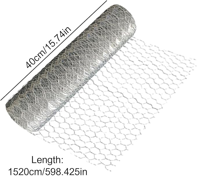 Generic Wire Fencing Roll - Chicken Wire Fence | Mesh Roll Galvanized | Welded Metal Wire Fencing Roll | Galvanized Welded Cage Wire Mesh Roll Supports Poultry Netting Cage Fence, 0.4*15.um