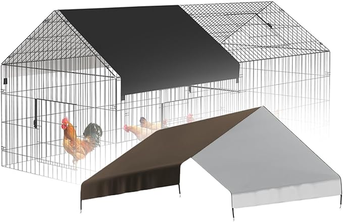 Chicken Coop Cover Cloth Canopy Reliable Weather Resistant Chicken Coop Cover Easy to Install for Patio, Coffee
