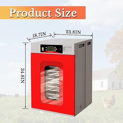 400 Eggs Incubator ，Automatic Incubator for Hatching Eggs, with Automatic Egg Turning and Temperature Humidity Control, Poultry Hatching Incubator for Chicken Duck Goose Quail Bird