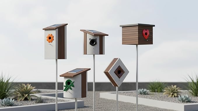 5 Pk Metal Wren Bird House Predator Guards -1.125" Hole Sizes - Excludes Different Bird Species - Protects The Entry Hole