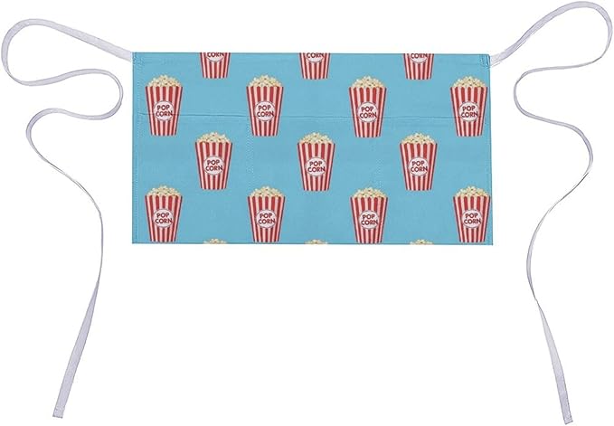 Unisex Chef Waiter Apron Waist Half Short Serving Aprons with 3 Pockets