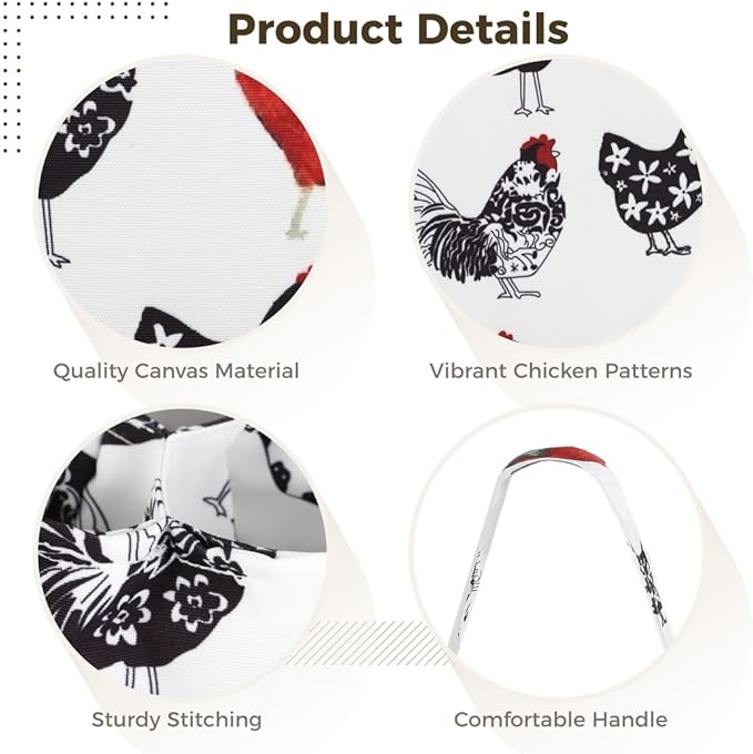 Mini Egg Basket Set of 2 with 7 Pockets, Canvas Egg Carrier for Chickens, Ducks, and Geese, Farmhouse Storage Solution