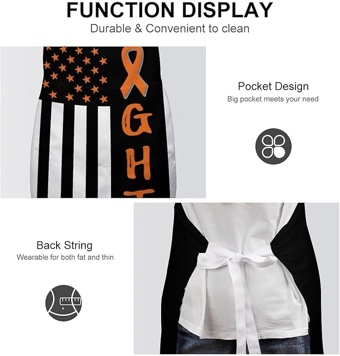 Bahamas Map Flag Apron,Waterproof Unisex Adult Aprons with Pockets Kitchen Baking Aprons