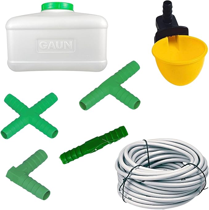 Automatic Gravity Water Drinker System, Water Cups for Pigeons, Birds, Poultry, facilitates Hydration with Fresh and Clean Water for Your Birds. Select The kit That Suits Your Needs (kit 2)