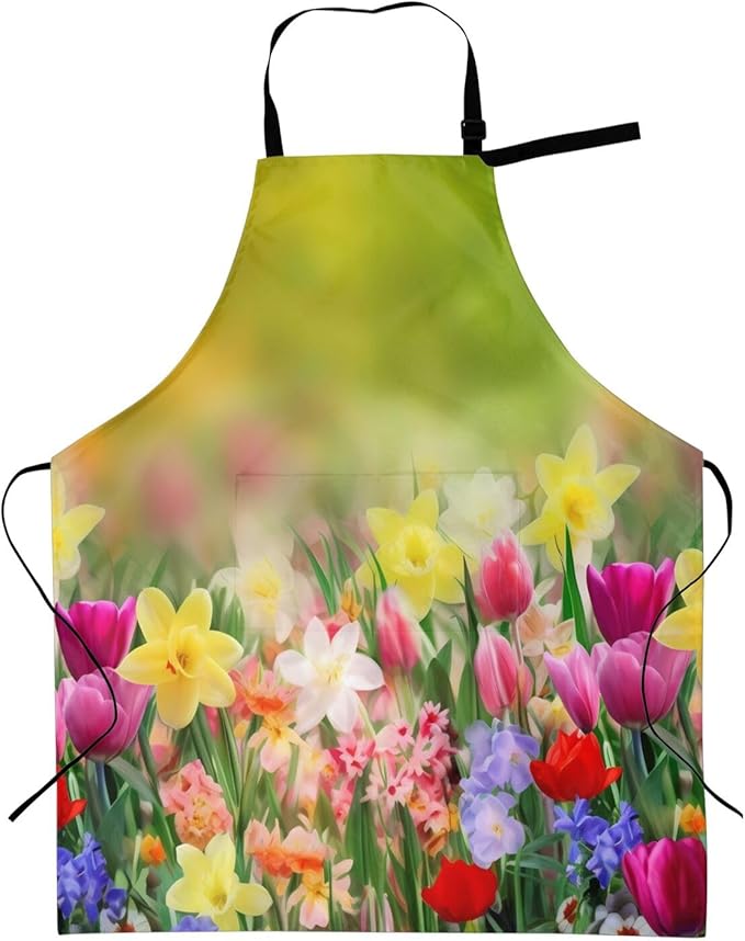 Shark Jumping Home Aprons 2 Pockets 33"×28" for Men Women, Ocean Sea Waterproof Kitchen Cooking Bib