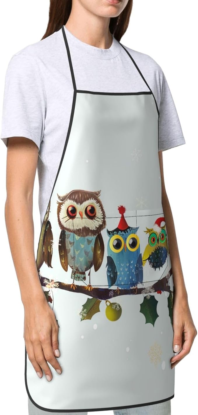 Cute Colorful Dog Paw Printed Unisex Bib Aprons BBQ Cooking Kitchen Aprons for Women Men Chef