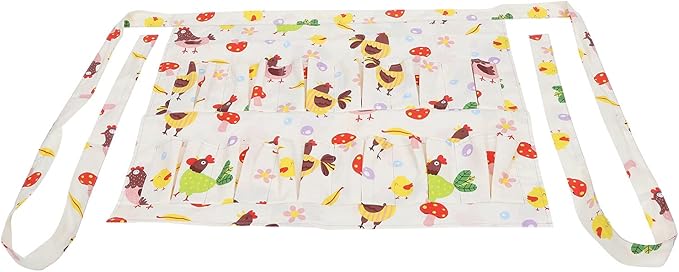 Eggs Collecting Apron Durable Cotton Twill Multi Pocket Protective Egg Gathering Holding Apron for Farm Kitchen Poultry Chicken Eggs Collecting (L 8.9 X 1.7in)