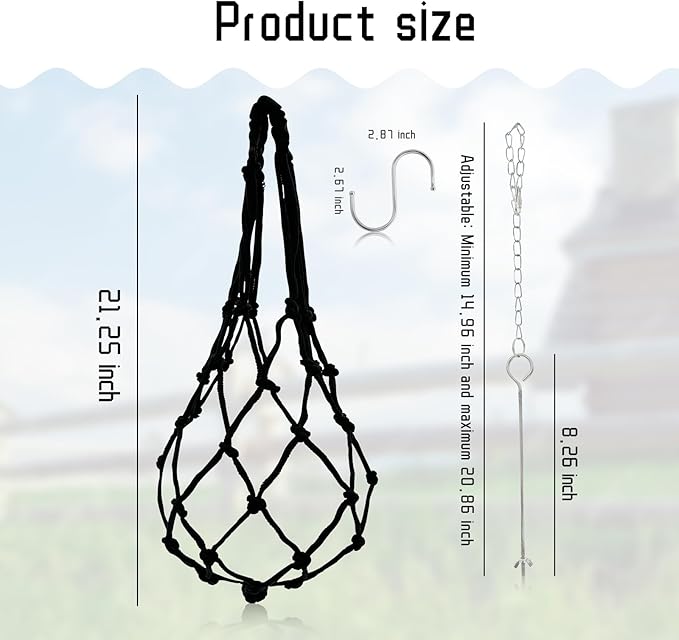 2PCS Chicken Feeding Toys Set, Chicken Hanging Feeder Toy Hanging Fruit Fork & Mesh Bag, Keeps Food Clean and Dry (A,Mesh+Fork)