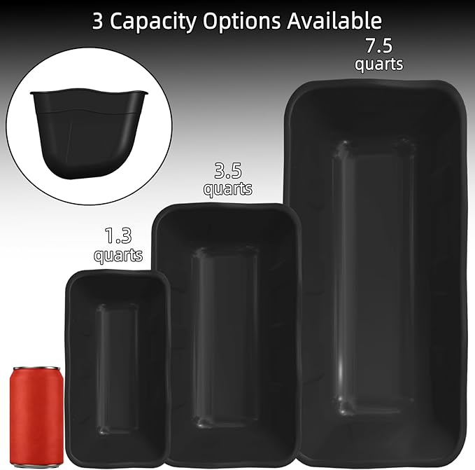 Hanging Chicken Feeders,Duck Feeder Waterer,Small Feed Trough 1.3 Quart 6 Pack,Hanging Fence Feed Trough for Poultry,Black