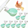 8PC Chicken Water Cups with PVC Tee Fittings for 1/2" Pipe, Automatic Chicken Watering System, Anti-Leak, Holds 50% More Water, Suitable for Chicks, Chicken, Duck, Quail, Birds, Turkey