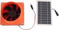 10W Solar Powered Exhaust Fan Kit with 5V Monocrystalline Silicon Solar Panel for Pet House Chicken Coop Ventilation
