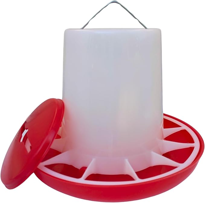 Chicken Waterer and Feeder Set | 1.5 Gallon Poultry Drinker and 11 Pound Feeder Combo | for Chickens, Ducks, Turkeys, Ducklings, Quail, Baby Chicks and More