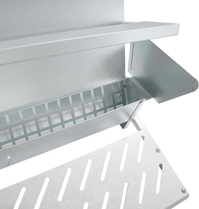 25LB Automatic Chicken Feeder with Rainproof Lid, Metal Treadle Feeder for Chickens, Ducks, Geese